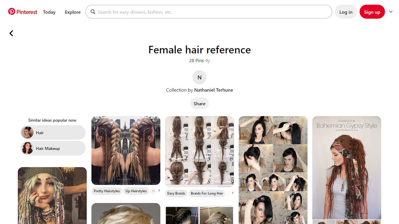 28 Female hair reference ideas | hair styles, hair, hair beauty